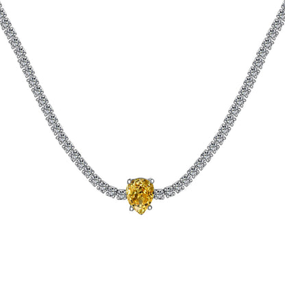 [Lora-Jewelry] Collier tennis unique taille poire de 1,0 carat