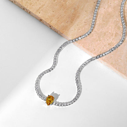 [Lora-Jewelry] Collier tennis unique taille poire de 1,0 carat