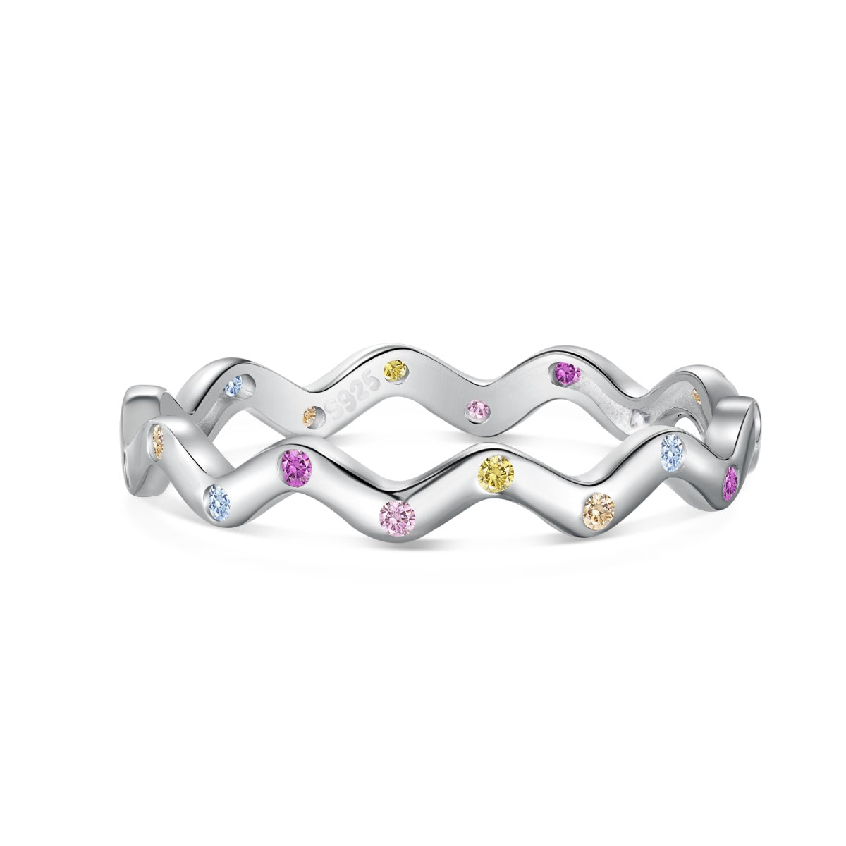 [Lora-Jewelry] Bague quotidienne à taille ronde ornée et vibrante
