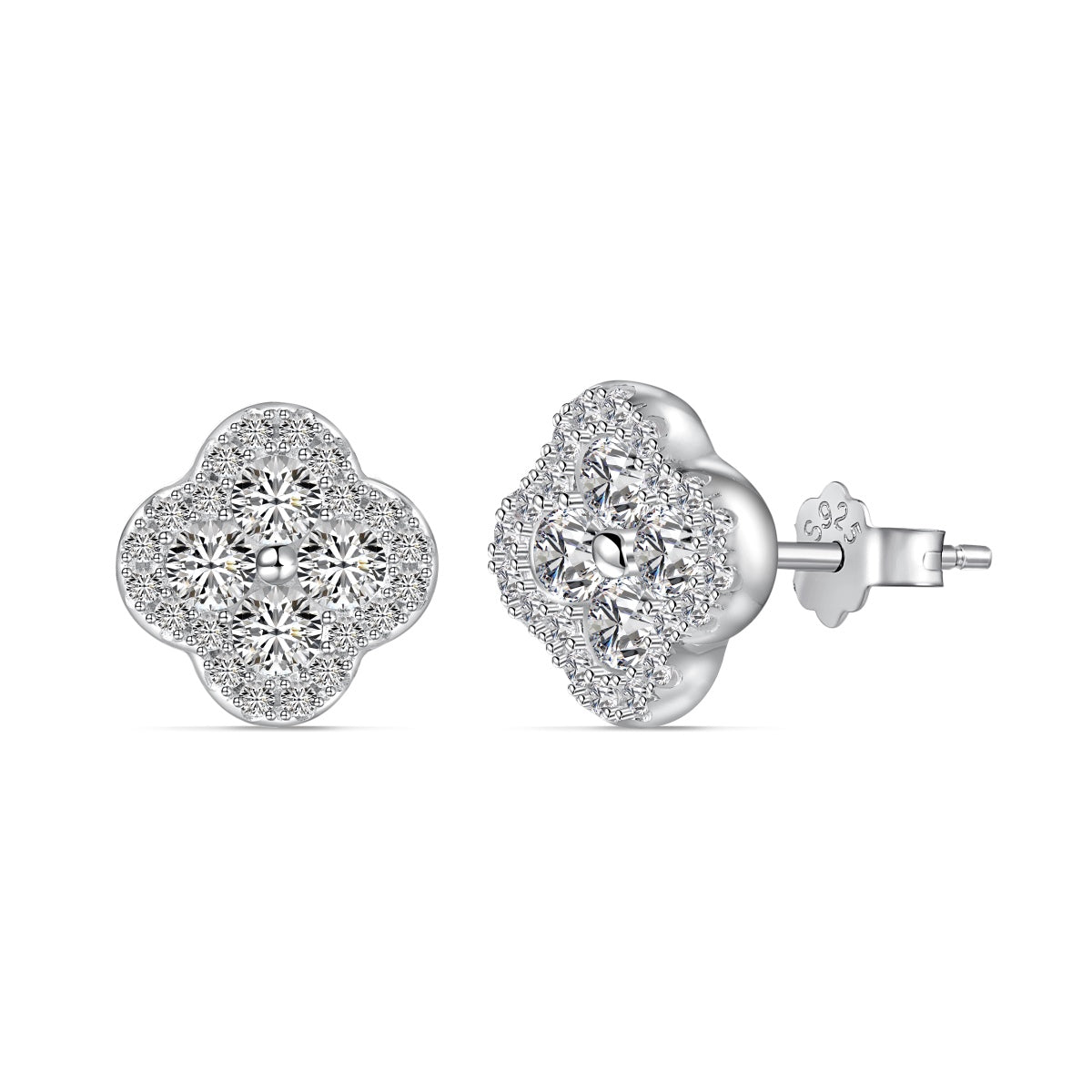[Lora-Jewelry] Boucles d'oreilles en forme de trèfle à quatre feuilles