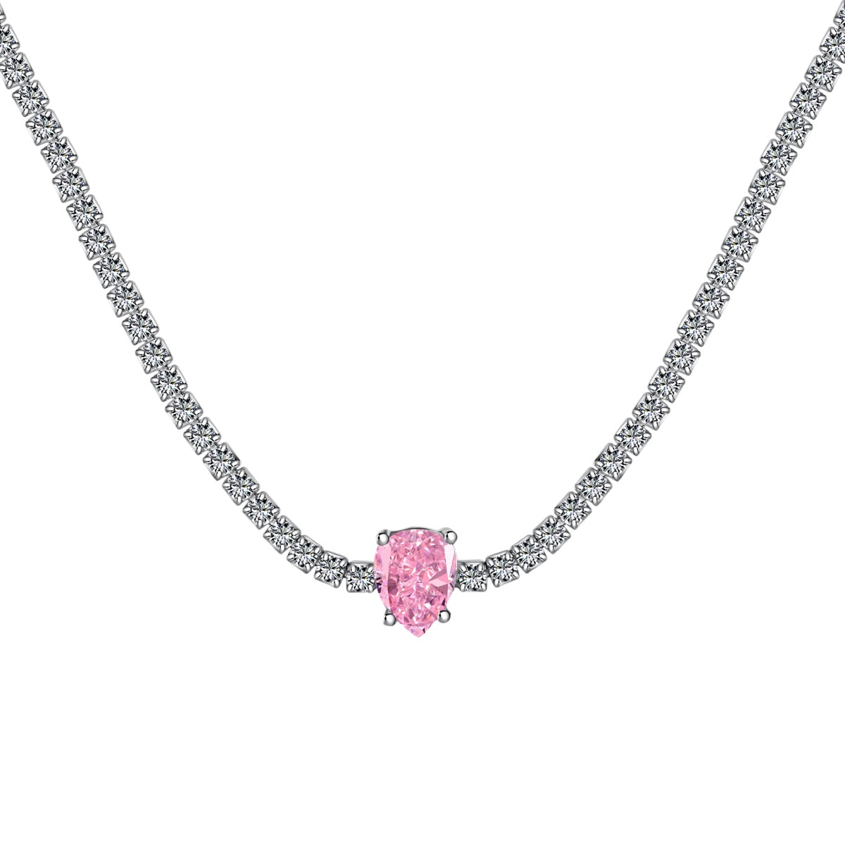 [Lora-Jewelry] Collier tennis unique taille poire de 1,0 carat