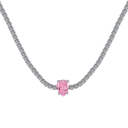 [Lora-Jewelry] Collier tennis unique taille poire de 1,0 carat