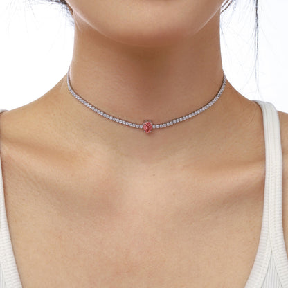 [Lora-Jewelry] Collier tennis unique taille poire de 1,0 carat