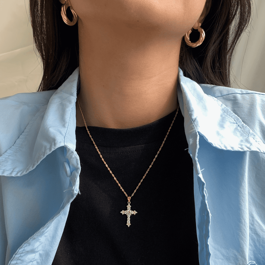 [Lora-Jewelry] Collier délicat en forme de croix