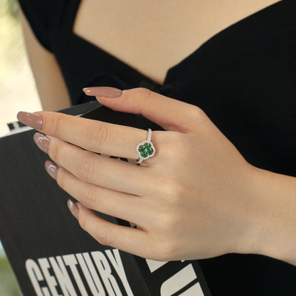 [Lora-Jewelry] Bague à motif de trèfle à quatre feuilles