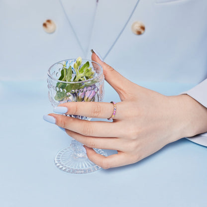 [Lora-Jewelry] Bague de fête éblouissante et resplendissante à taille ronde