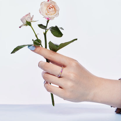 [Lora-Jewelry] Bague de fête éblouissante et resplendissante à taille ronde