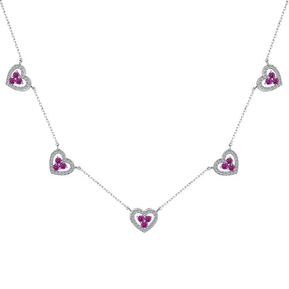 [Lora-Jewelry] Collier scintillant à cinq cœurs