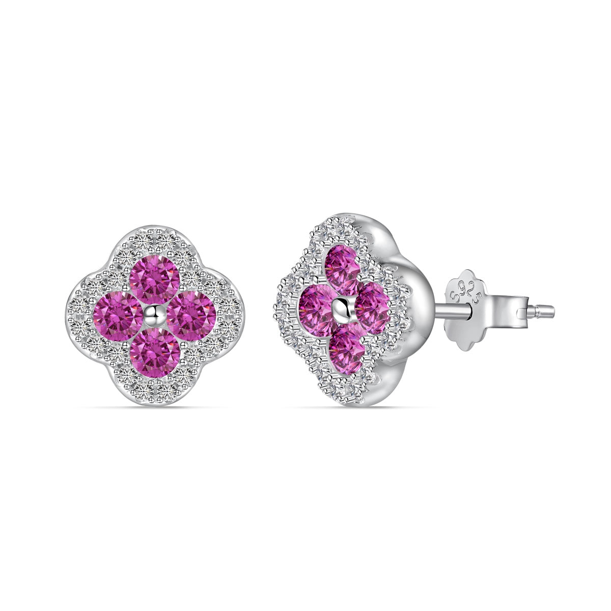 [Lora-Jewelry] Boucles d'oreilles en forme de trèfle à quatre feuilles