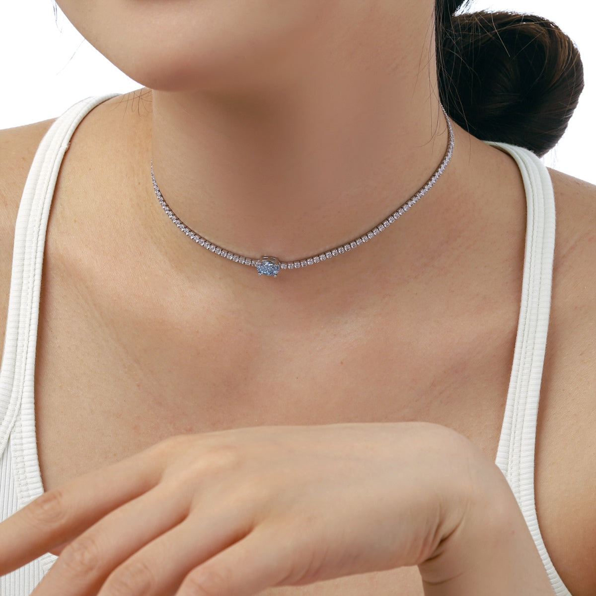 [Lora-Jewelry] Collier taille ovale brillant de 1,0 carat