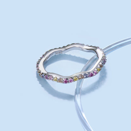 [Lora-Jewelry] Bague de fête ronde colorée et délicate