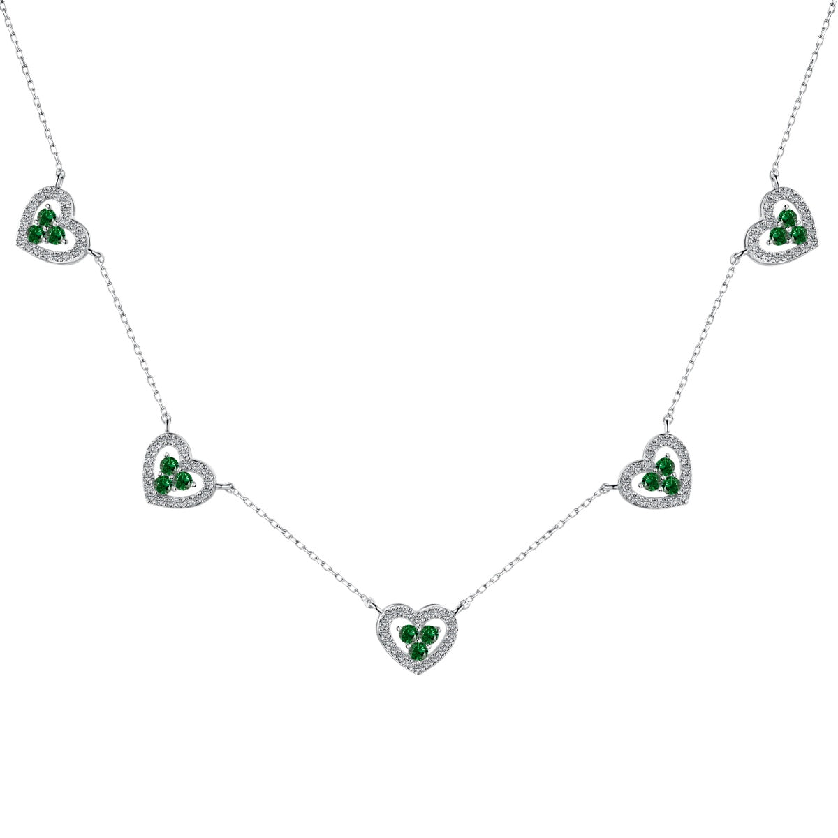 [Lora-Jewelry] Collier scintillant à cinq cœurs