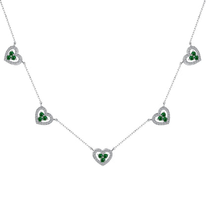 [Lora-Jewelry] Collier scintillant à cinq cœurs