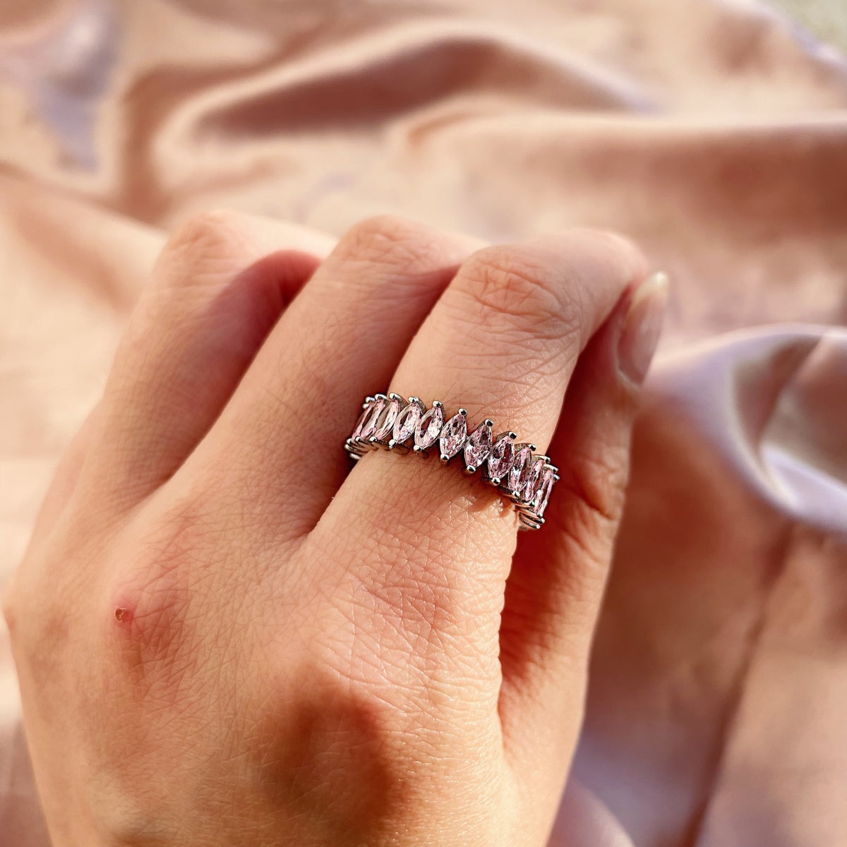 [Lora-Jewelry] Superbe bague tennis taille marquise