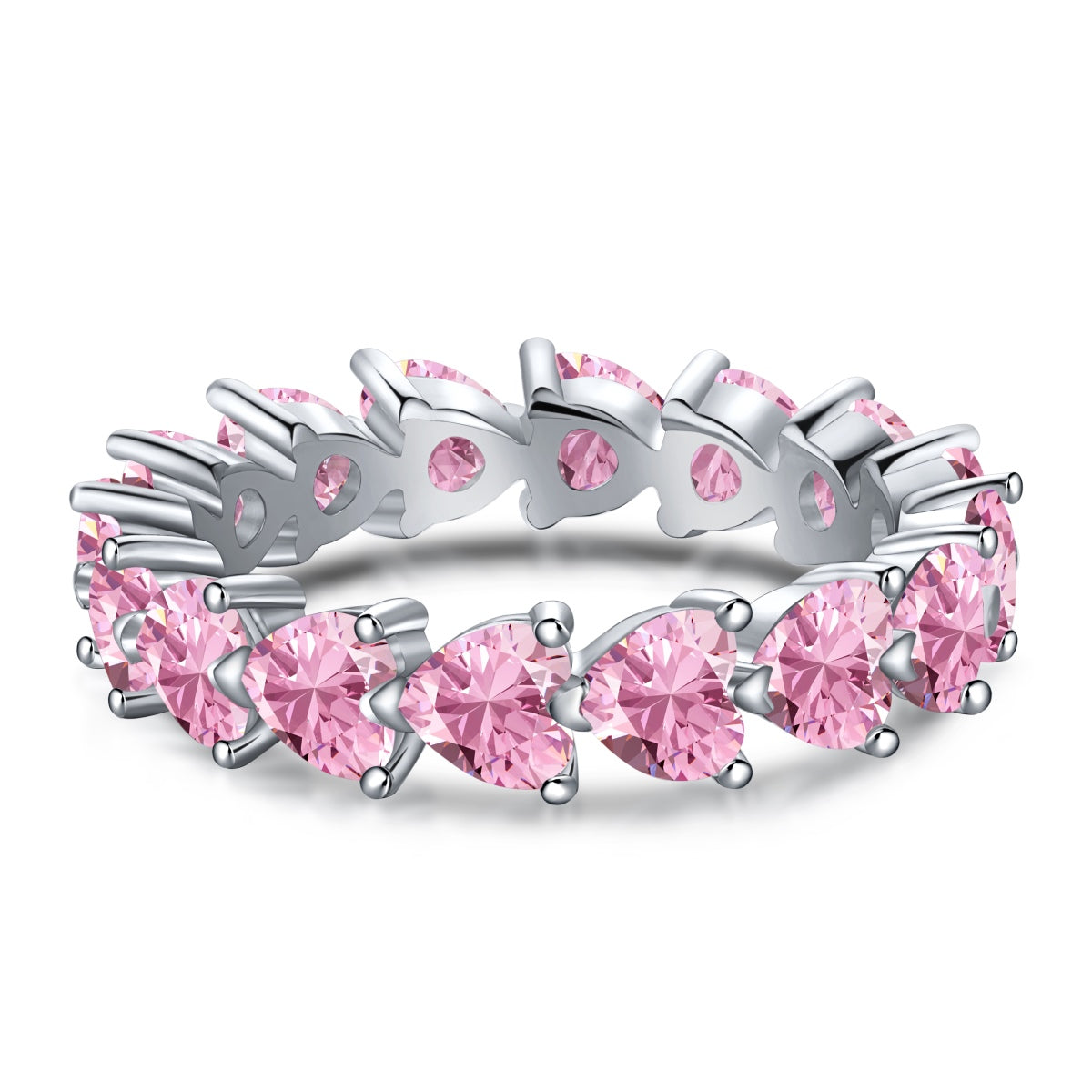 [Lora-Jewelry] Bague d'amoureux taille cœur 0,25 carat, style romantique radieux