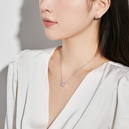 [Lora-Jewelry] Boucles d'oreilles de mariage taille princesse radieuse de 1,0 carat