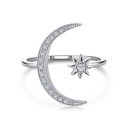 [Lora-Jewelry] Bague Éternité Lune et Étoile