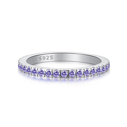 [Lora-Jewelry] Bague quotidienne délicate et scintillante à taille ronde