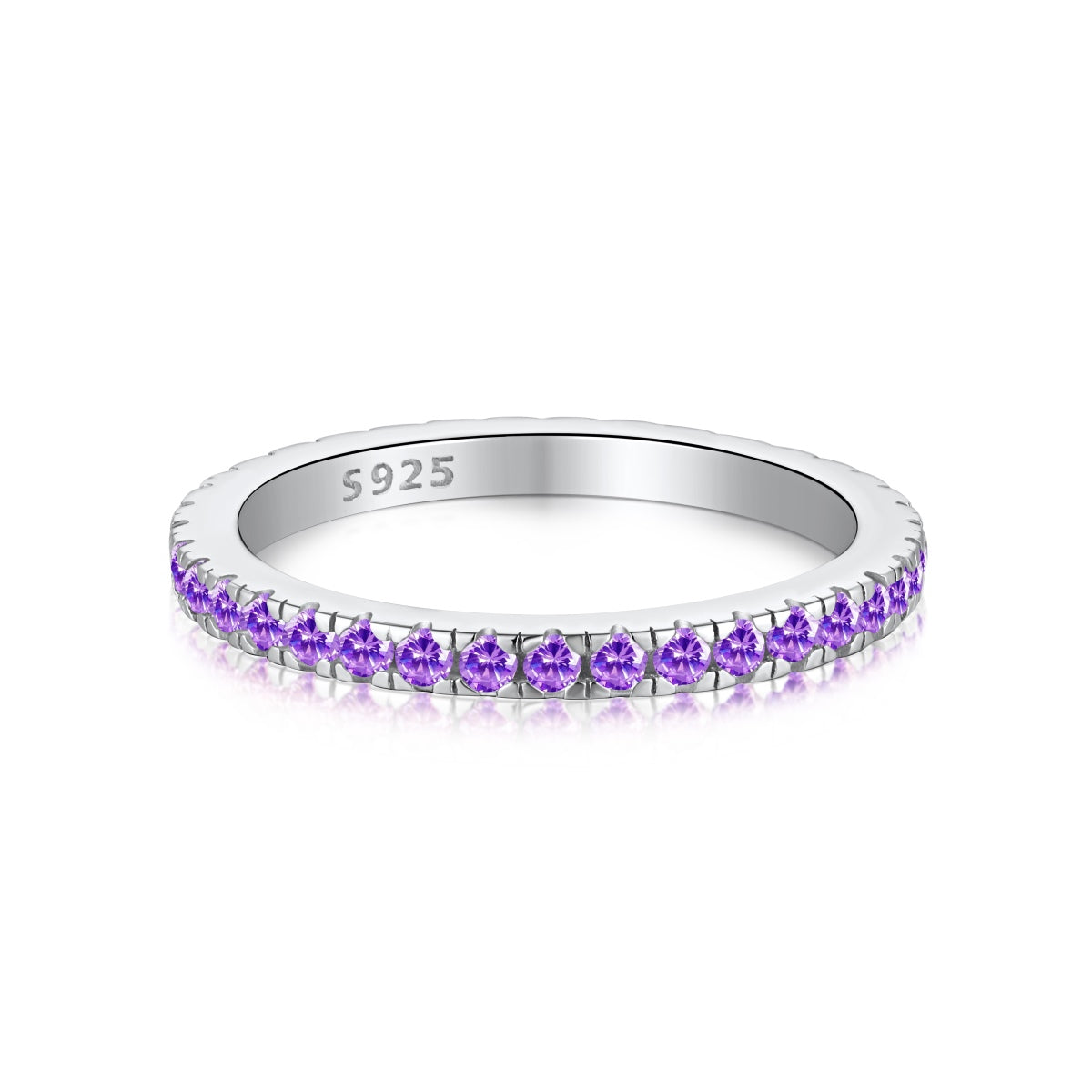 [Lora-Jewelry] Bague quotidienne délicate et scintillante à taille ronde