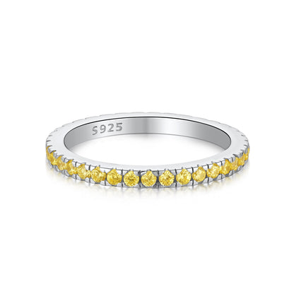 [Lora-Jewelry] Bague quotidienne délicate et scintillante à taille ronde