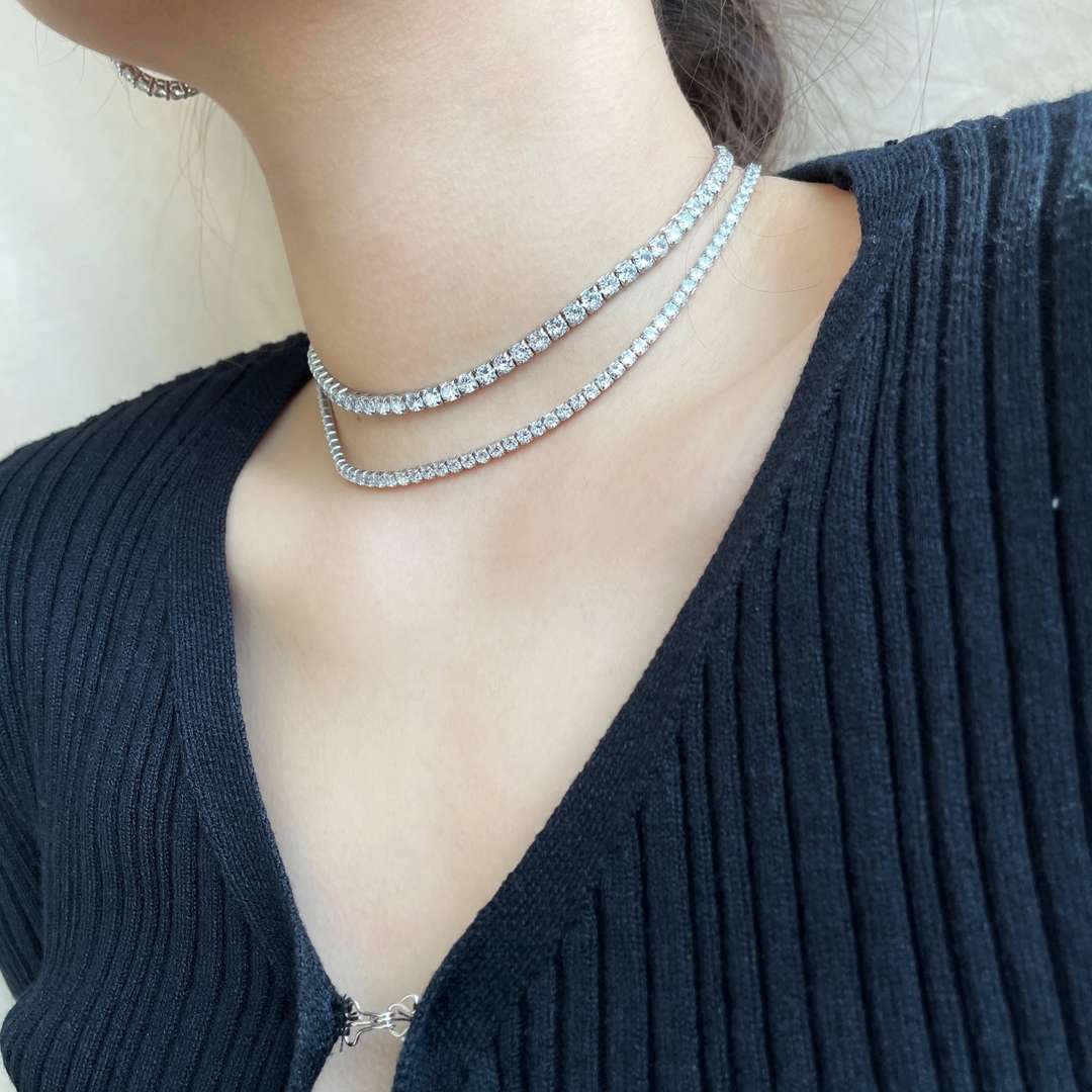 [Lora-Jewelry]エレガントなテニスチェーンネックレス