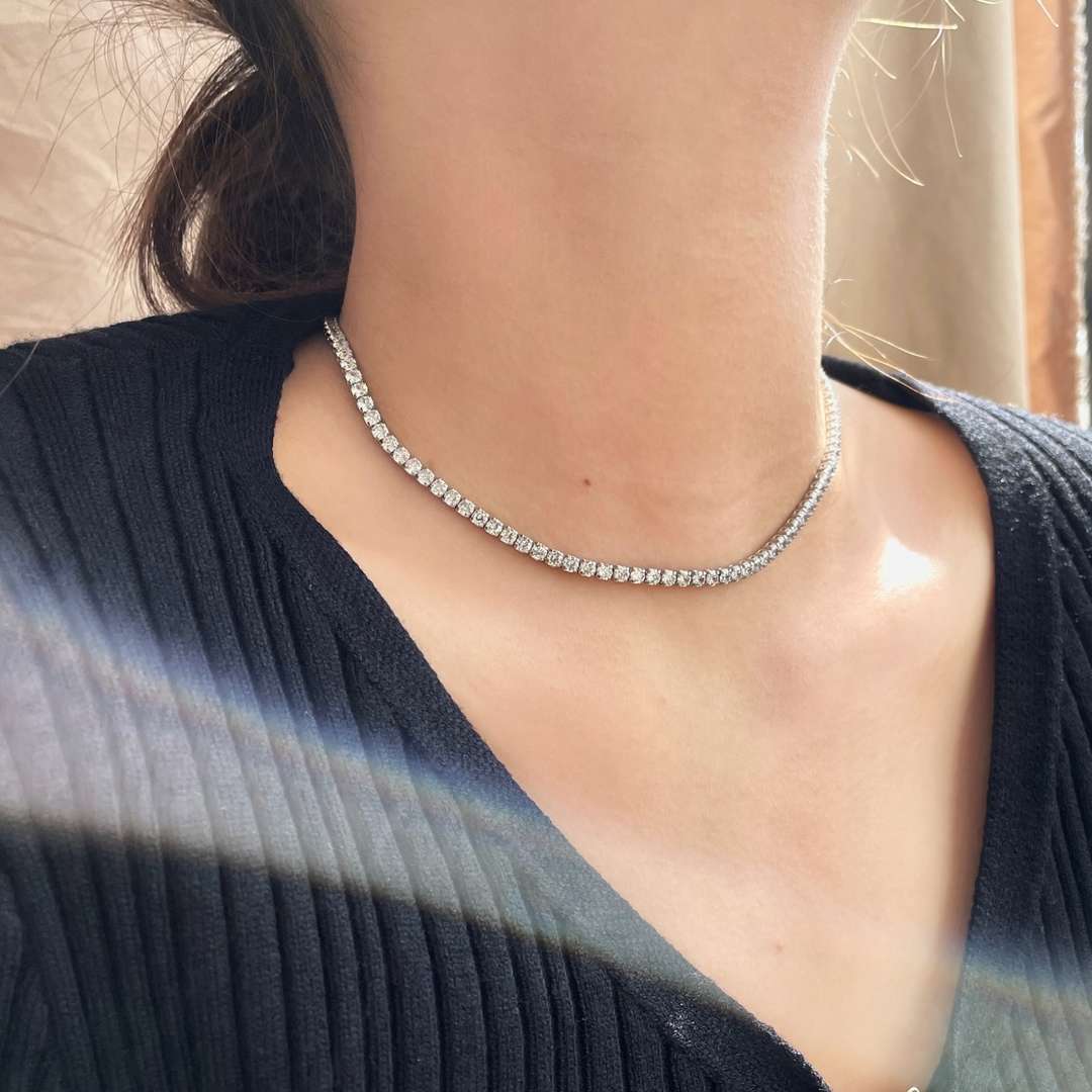 [Lora-Jewelry]エレガントなテニスチェーンネックレス