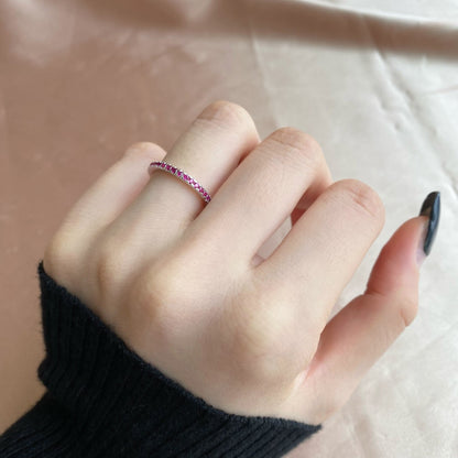 [Lora-Jewelry] Bague quotidienne délicate et scintillante à taille ronde