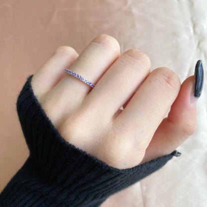 [Lora-Jewelry] Bague quotidienne délicate et scintillante à taille ronde