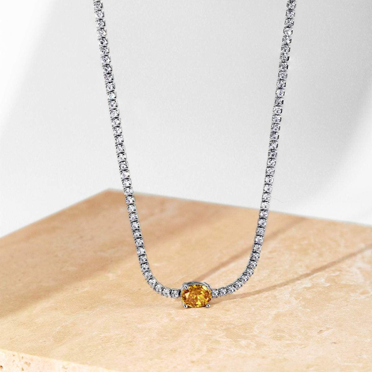 [Lora-Jewelry] Collier taille ovale brillant de 1,0 carat