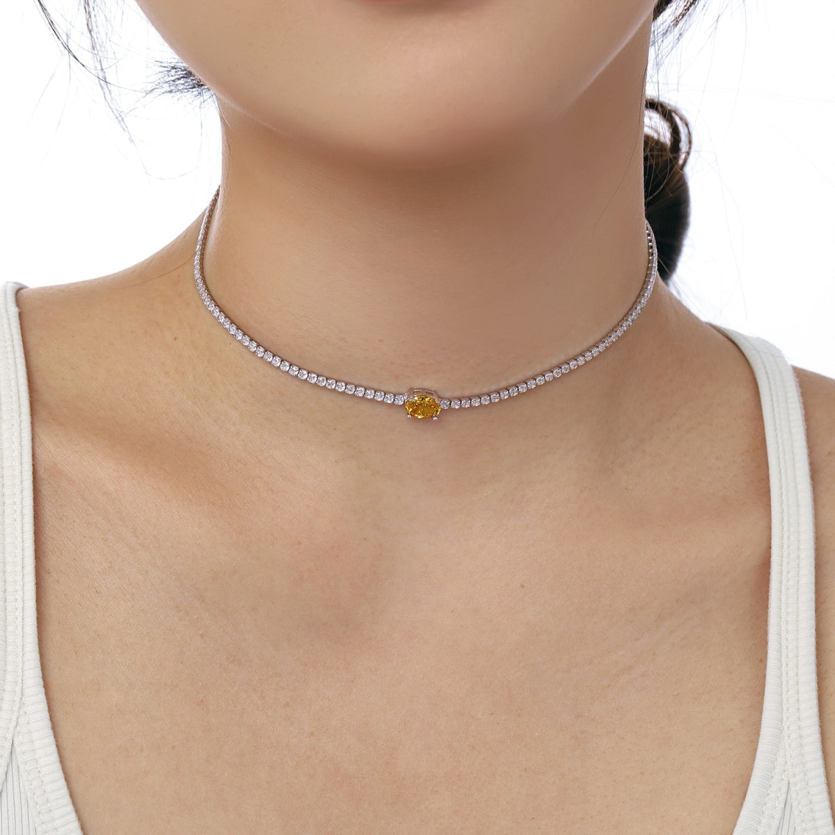[Lora-Jewelry] Collier taille ovale brillant de 1,0 carat