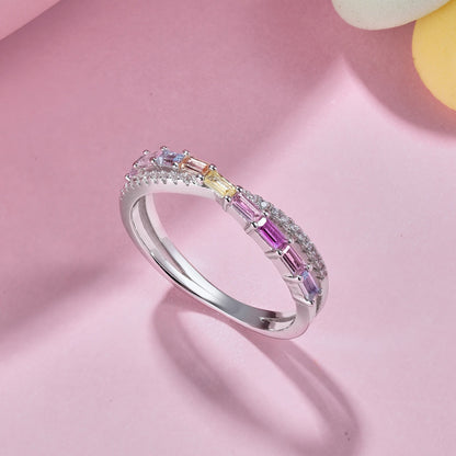 [Lora-Jewelry] Bague de fête énergique et élégante à taille radiante