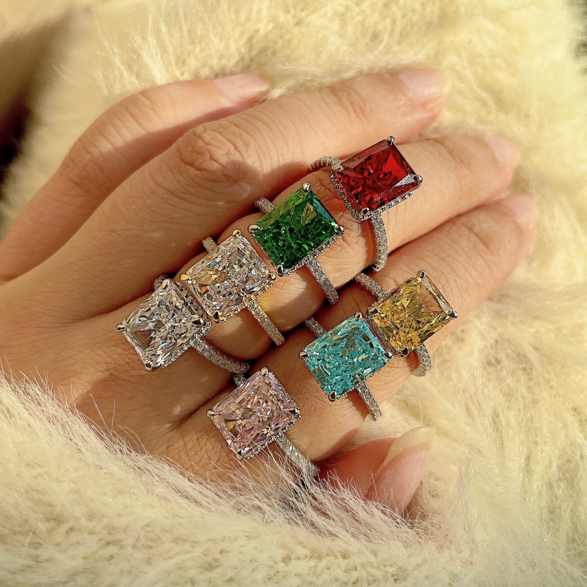 [Lora-Jewelry] Bague de fiançailles luxueuse de 4,0 carats