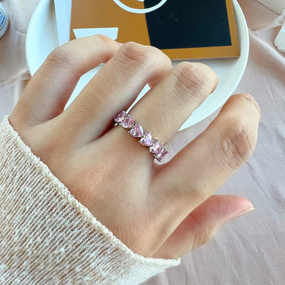 [Lora-Jewelry] Bague d'amoureux taille cœur 0,25 carat, style romantique radieux