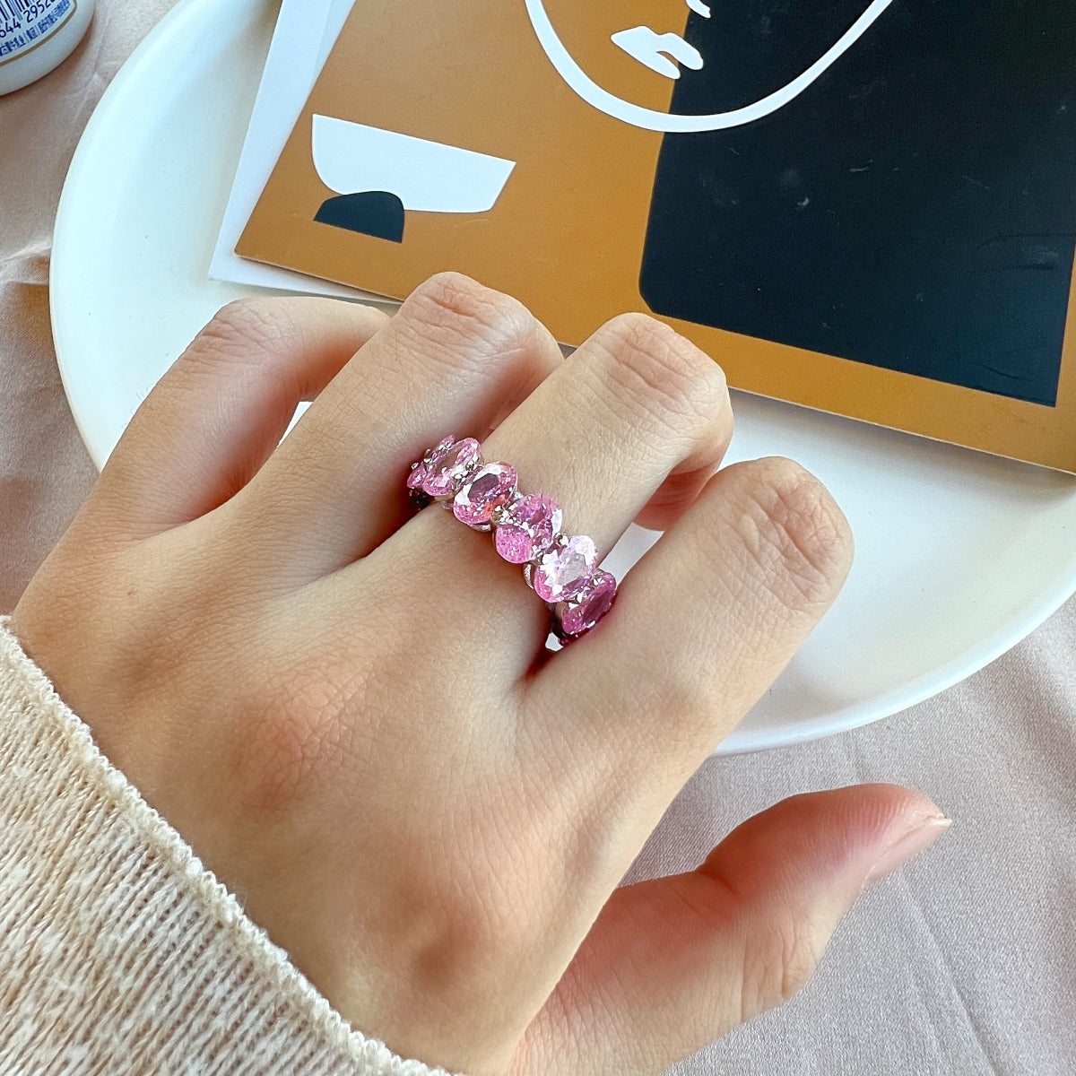 [Lora-Jewelry] Bague tennis allongée et délicate