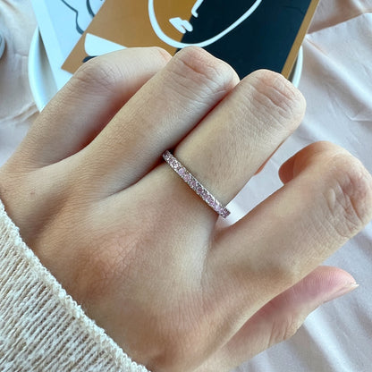[Lora-Jewelry] Bague quotidienne délicate et scintillante à taille ronde
