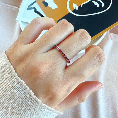 [Lora-Jewelry] Bague quotidienne délicate et scintillante à taille ronde