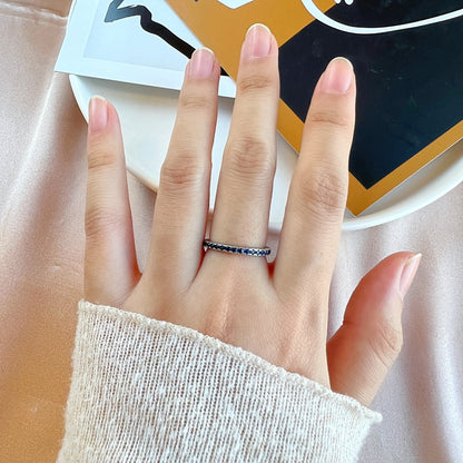 [Lora-Jewelry] Bague quotidienne délicate et scintillante à taille ronde