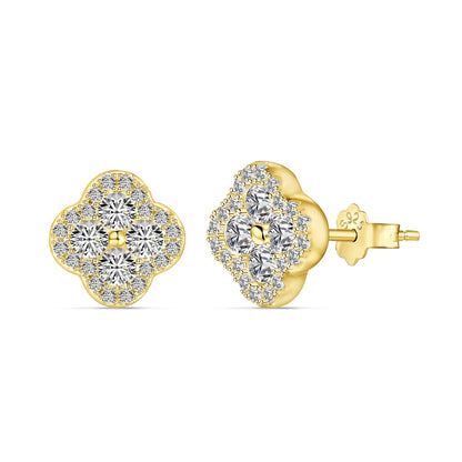 [Lora-Jewelry] Boucles d'oreilles en forme de trèfle à quatre feuilles