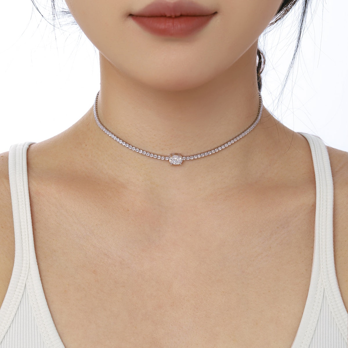 [Lora-Jewelry] Collier taille ovale brillant de 1,0 carat