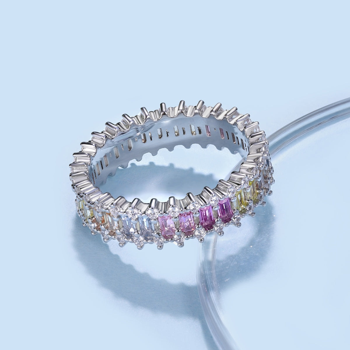 [Lora-Jewelry] Bague cocktail ornée d'une émeraude éclatante