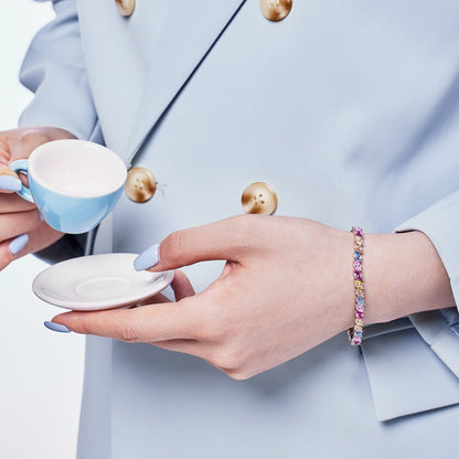 [Lora-Jewelry] Bracelet de fête orné et scintillant à plusieurs coupes