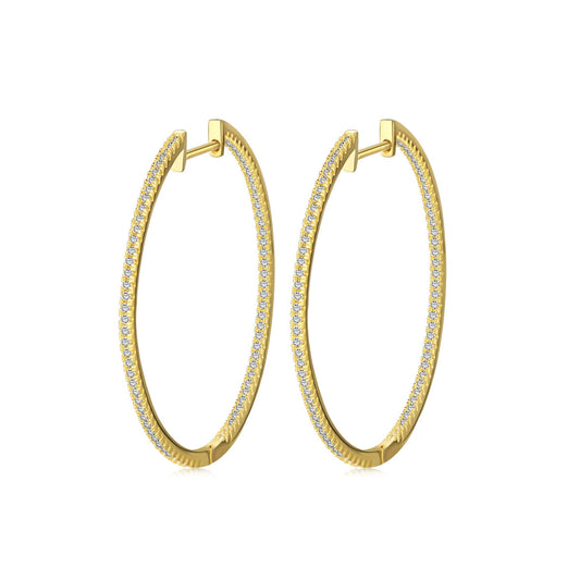 [Lora-Jewelry] Boucles d'oreilles créoles larges et populaires