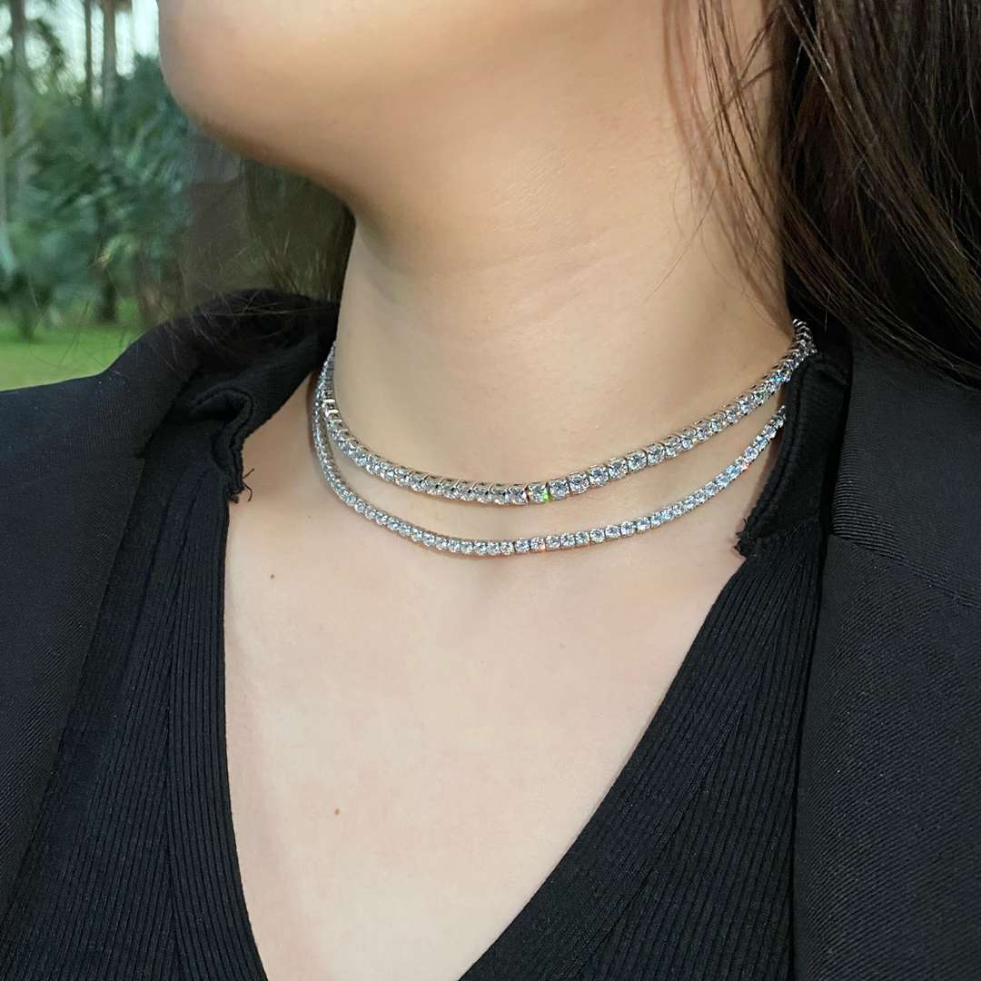 [Lora-Jewelry]エレガントなテニスチェーンネックレス