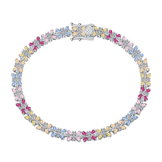 [Lora-Jewelry] Bracelet de fête taille émeraude aux couleurs éclatantes