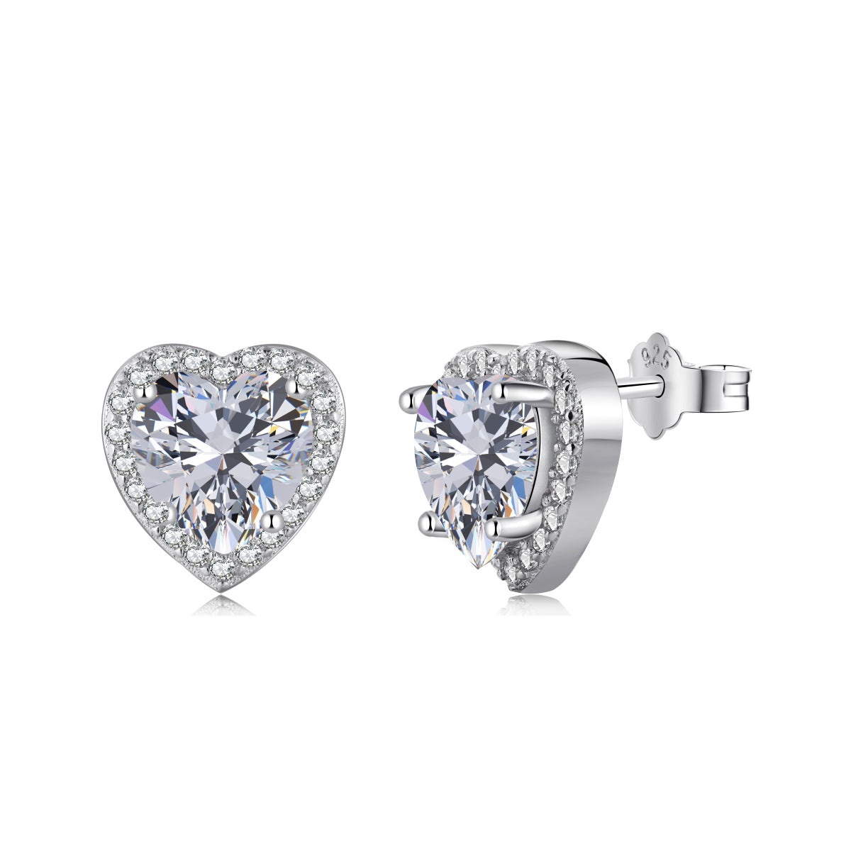 [Lora-Jewelry] Boucles d'oreilles scintillantes en forme de cœur
