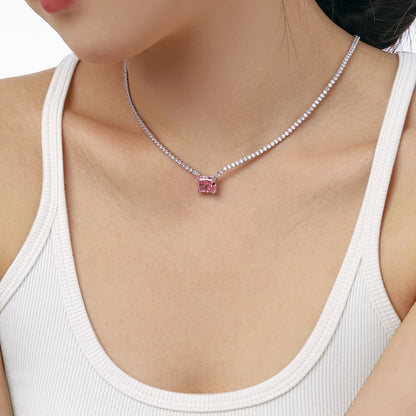[Lora-Jewelry] Collier élégant taille radiant de 4,0 carats