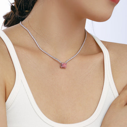 [Lora-Jewelry] Collier élégant taille radiant de 4,0 carats