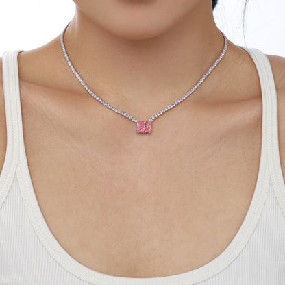 [Lora-Jewelry] Collier élégant taille radiant de 4,0 carats