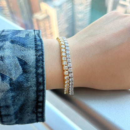 [Lora-Jewelry] Bracelet tennis taille princesse scintillant et radiant