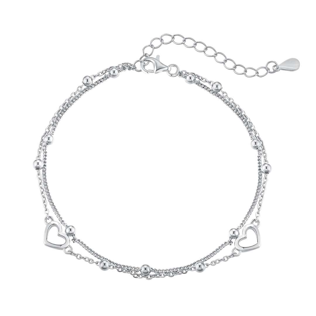 [Lora-Jewelry] Bracelet délicat double couche en forme de cœur